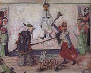 James Ensor Skeletons Flghting for the Body of a Hanged Man (nn03) oil